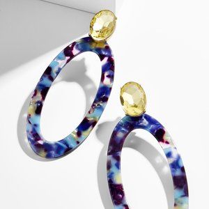 BaubleBar Royal Blue Tatiana Resin Earrings